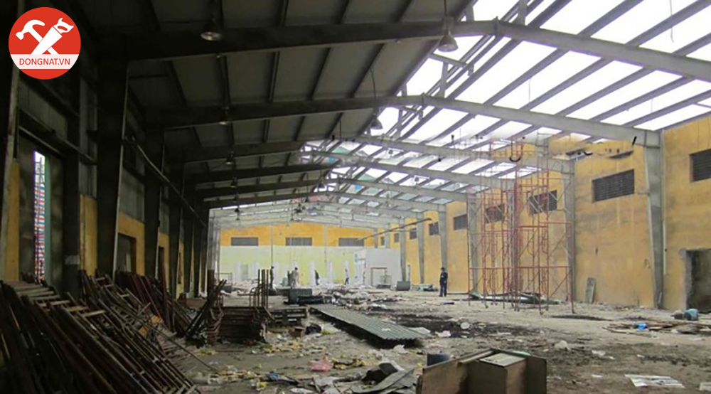 khung kèo nhà xưởng cũ